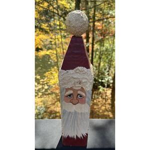 Hand Painted Hand Made Wood Santa’s Wood Folk Art 16” Tall -Ch7
